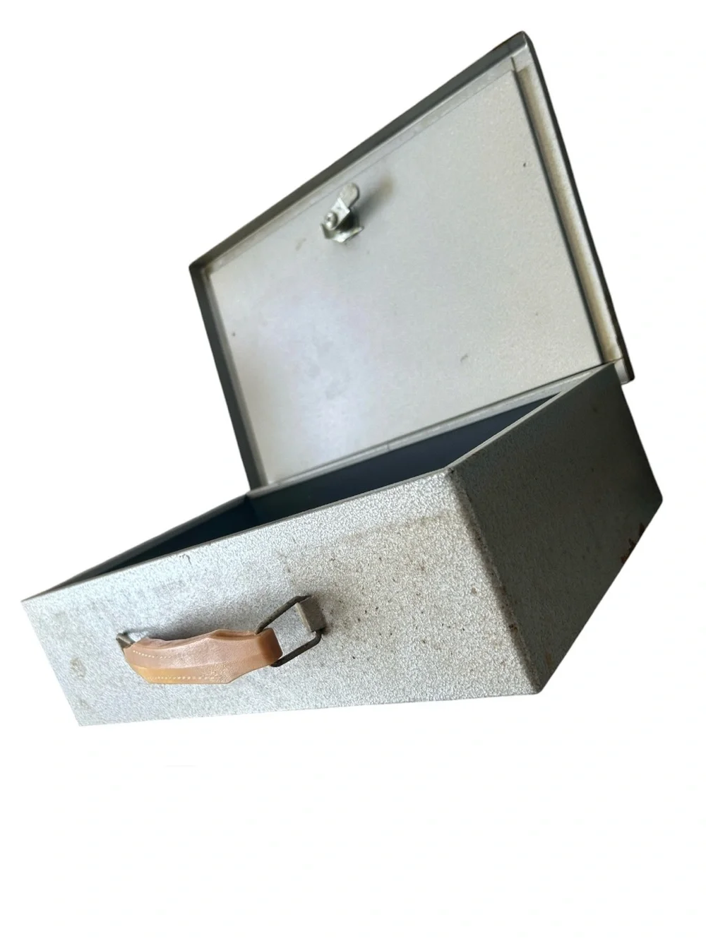 Old Vintage Metal Lock Box
